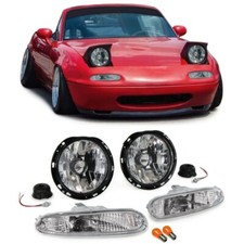 Kit fari in vetro trasparente + frecce cromate,per Mazda MX5 NA 90-98