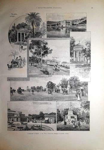 Stampa antica napoli - antica, insieme