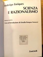 Scienza e razionalismo - Federigo Enriques. Zanichelli 1990