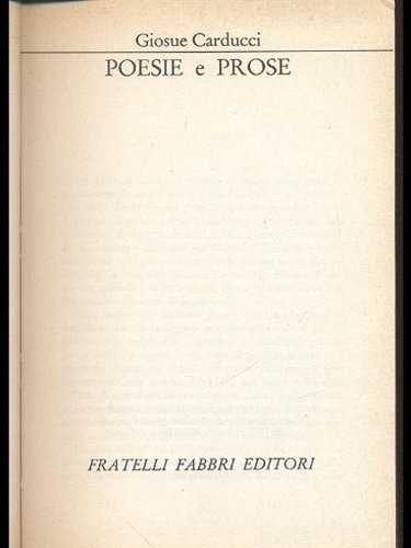 Poesie prose collana i - e, 'i