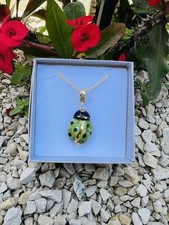 Collana Coccinella pendente  in ceramica di Caltagirone  Made In  Sicily