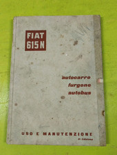 Libretto Uso E Manutenzione  Fiat 615 N