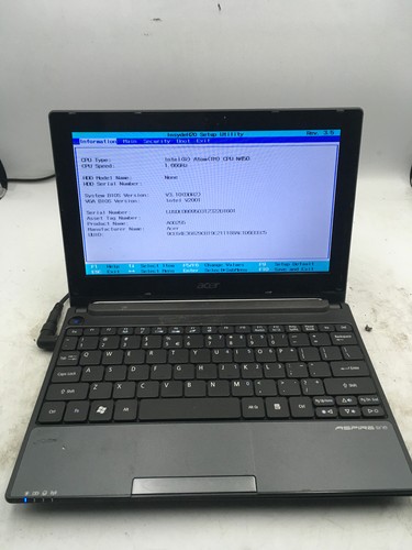 Acer aspire one - aspire, boot