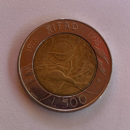 Moneta 500 lire - moneta, centenario
