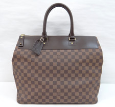 Borsa Louis Vuitton Damier Ebene Boston Greenwich PM tote bag a mano N41165 marrone