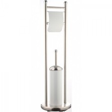 PIANTANA BAGNO DESIGN PORTASCOPINO IN ACCIAIO PORTASCIUGAMANI PORTAROTOLO
