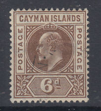 CAYMAN ISLANDS 1905 REGINA VITTORIA 6 d.. N.11 USATO
