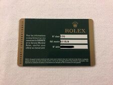 Garanzia Card Rolex Cellini 5115/9