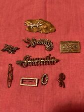 LOTTO spille e fibbie EPOCA FASCISTA: N.9 totali con alcune in argento e pietra dura