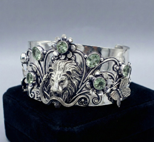 925 sterling silver green - silver,