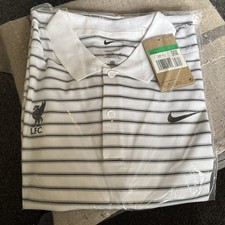 Nike Liverpool Golf Polo ⛳️ Bianco/Nero-Grigio, Taglia XL