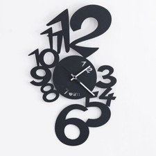 Arti & Mestieri, Lupin, Orologio da Parete Nero, Metallo