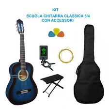 Chitarra classica 4 blu - classica, 3/4
