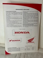 HONDA MOTO RARO CATALOGO PUBBLICITARIO DEPLIANT BROCHURE LOGO OFFICINA