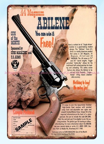 Insegna latta metallo revolver - metallo,