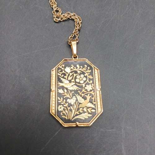 Ciondolo damascato vintage - ciondolo,