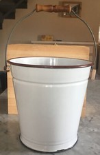 Secchiello Smaltato Bianco Con