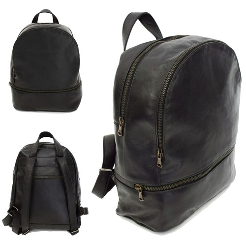 Zaino donna vera pelle nero - vera,