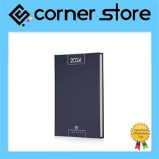 Intempo - Alfa Agenda Giornaliera 2026 Economica -Lavoro Ufficio-15x21cm - Blu