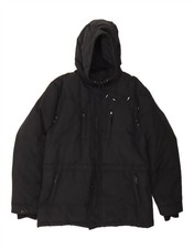 CNC COSTUME NATIONAL Giacca Imbottita Con Cappuccio Uomo IT 52 XL Nero Nylon DG85