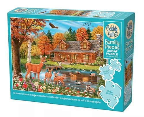 Puzzle 350 dom - puzzle, stawem