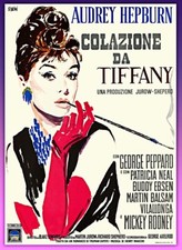 Poster Manifesto Locandina Cinema Vintage Film Audrey Hepburn Colazione Tiffany