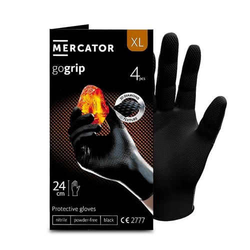 Guanti nitrile noir con - in,