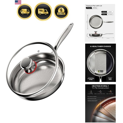 Titanium martellato pan - titanium,