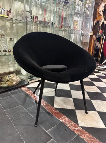 Poltrona vintage design nera - poltrona,