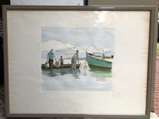 Litografia Barche Aldo Riso