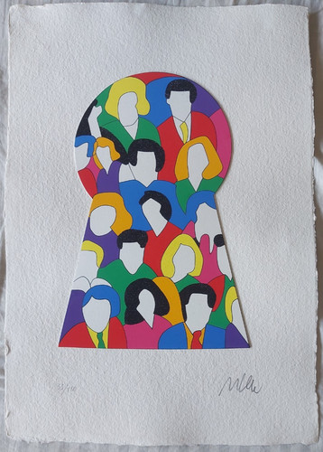 Marco lodola serigrafia su - serigrafia,