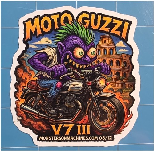 Moto guzzi iii 9x9cm - moto,