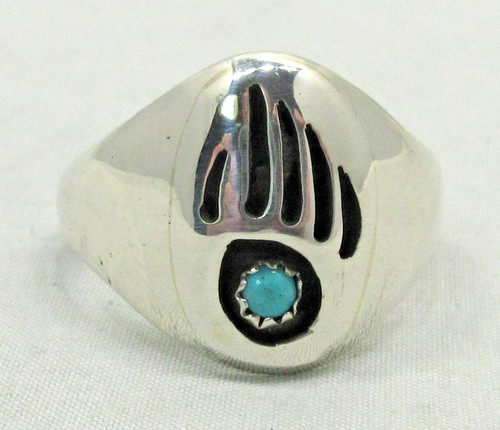 Anello zampa orso - , turchese