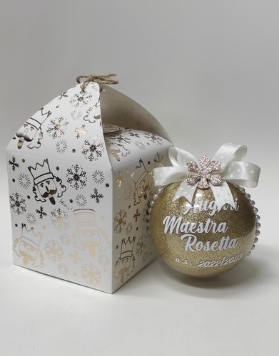 Pallina natale oro con - pallina,