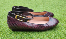 Ballerine Tod's con cinturino alla caviglia in pelle di serpente - stampa, taglia 4 UK / 37 EU