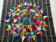 Pannello decorativo da parete tessuto ricamato a mano - Guatemala cm.94x120