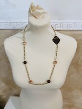 Collana  con catena color oro e pietre vere gioielli artigianali