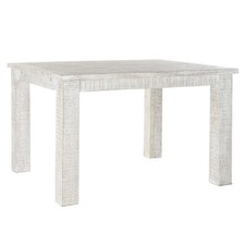 TAVOLO QUADRATO PRANZO ALLUNGABILE BIANCO SHABBY CHIC LEGNO MASSICCIO 100x100H77