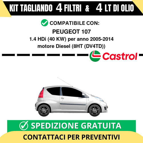 Tagliando per peugeot 107 4 - peugeot, 1.4
