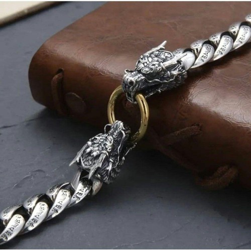 Bracciale catena testa - testa, di