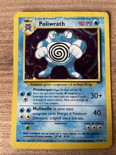 Carta pokemon polywrath 102 - pokemon, 13/102