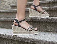 SANDALI DONNA NERI  ZEPPA E