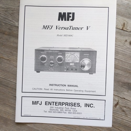 Mfj 989c versa tuner - mfj-989c, v