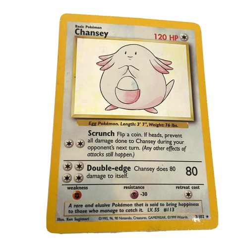 Pokemon chansey 102 holo set - 3/102,