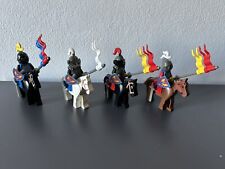 4 Lego Castle Cavalieri Vintage Minifig Piume Elmi Castello Minifigure Armature