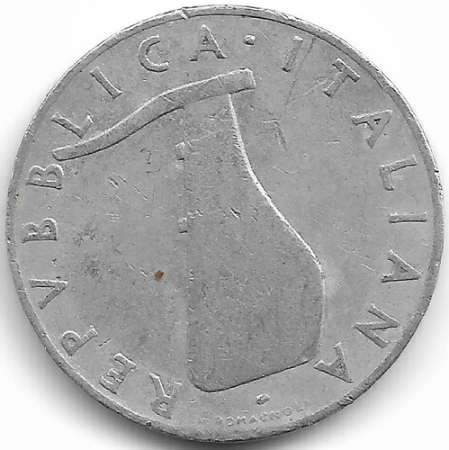 Italy lire 1953 - 5, km#