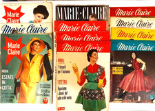 Riviste Marie Claire moda femminile anni 50 vintage collezione costume d’epoca