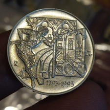 Moneta In Argento 835 G 11 500 Lire 1993 Roma Non Comune Lotto 2185