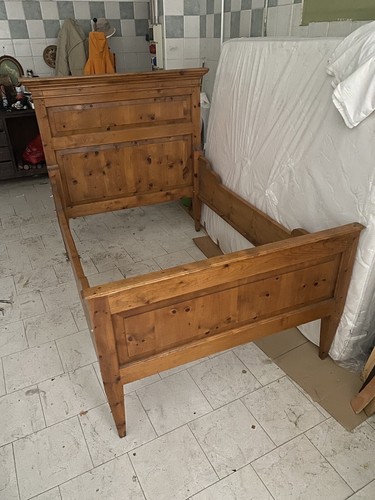 Letto singolo antico legno - singolo, in