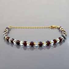 Topazio Blu e Rosso Granato